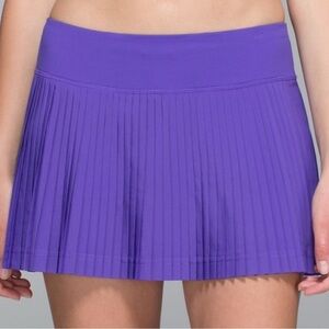 NWT RARE Lululemon Vintage Pleat To Street Skirt II Iris Flower Purple Size 6